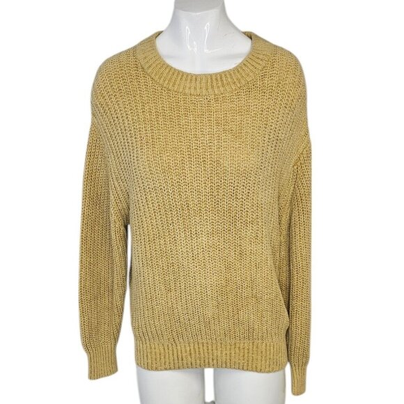 Wilfred Sweaters - Aritzia Wilfred Salette Chenille Long Sleeve Crew Neck Sweater, Open Knit Size M